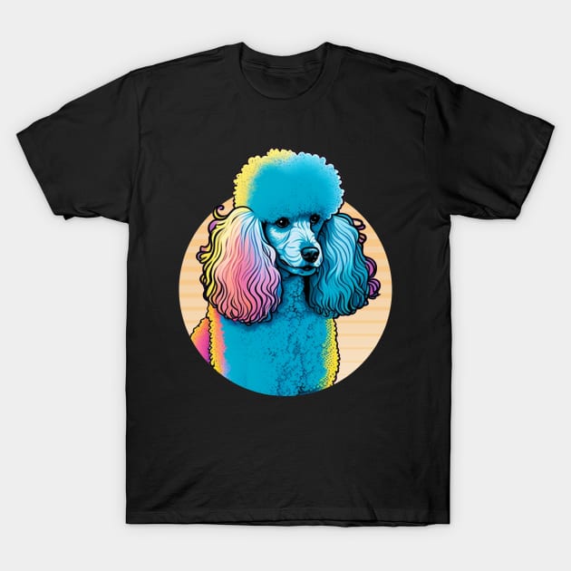 Poodle Dog Vivid Colors T-Shirt by GAMAS Threads